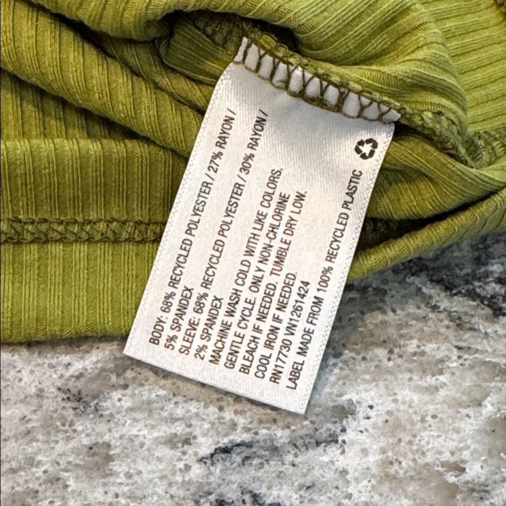 Wild Fable | Ribbed Ringer Baby Tee in Green Size L Large - Picture 8 of 10